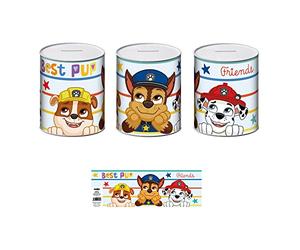 ARDITEX PW15606 Hucha de Metal de 10x10x12 cm. de Nickelodeon-Patrulla Canina