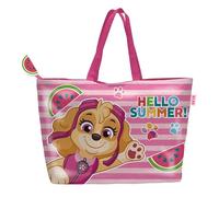 ARDITEX PW15915 Bolsa de Playa de 48x32cm con cremallera de NICKELODEON-Patrulla Canina