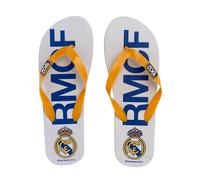 ARDITEX Real Madrid Chanclas Oficiales, Flip Flops Deportivos de PE y PVC, Blanco y Azul, Tallas 38-43, con Logo del Club 1902 (Sistema tallas calzado EU, Adulto, Hombre, Números, mediano, 38)