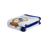 ARDITEX, Real Madrid Manta Polar, Manta para Sofa de Coralina, Tacto Súper Suave y Gran Capacidad de Abrigo, Poliester de 200gsm, 150 x 95 Centimetros (Blanco)