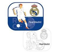 ARDITEX RM13736 Protectores De Sol para Ventanas - 2 Unidades - Incluye póster para Pintar de Clubs-Real Madrid CF