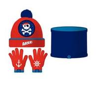 ARDITEX Set de Guantes mágicos, Gorro y Buff de Punto de Pirata