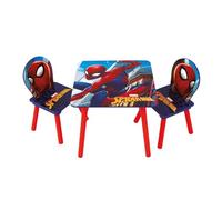 ARDITEX - Set de Mesa y 2 Sillas Infantiles de Madera - 50x50x44 cm y 26,5x26,5x50 cm - Ideal para Jugar, Pintar y Hacer Manualidades - Licencia Oficial de Marvel Spiderman
