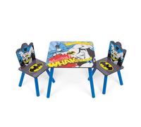 ARDITEX - Set de Mesa y 2 Sillas Infantiles de Madera - 50x50x44 cm y 26,5x26,5x50 cm - Ideal para Jugar, Pintar y Hacer Manualidades - Licencia Oficial Batman