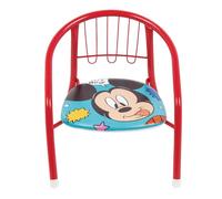 ARDITEX Silla Infantil Mickey Mouse Disney, Silla Metal 35,5 x 30 x 33,5 cm Roja