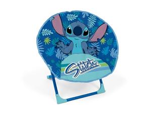 ARDITEX Silla Moon Shape de 50 x 50 x 50 cm, diseño de Lilo & Stitch de Disney, marco de metal, asiento de poliéster, plegable, ahorra espacio, diseño de dibujos animados, color blanco