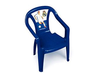 ARDITEX Silla PP MONOBLOCK Real Madrid - Silla Moderna para Videojuegos - Azul - Polipropileno - 15 cm x 22 cm x 5 cm
