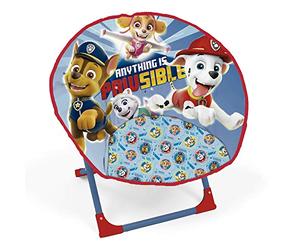 ARDITEX Silla Redonda Plegable Patrulla Canina, Silla Infantil de Luna, Ø 50 cm