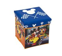 Arditex WD11622 - Taburete contenedor, 30 x 30 x 30 cm, diseño Mickey Mouse Roadster Racers