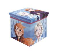 ARDITEX Caja con Tapa Frozen II, Cubo de Tela Guardatodo para Ropa, Libros, Juguetes, Pelotas, y Asiento Infantil para Sentarse 30 x 30 x 30 cm