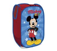 ARDITEX Cesta Plegable Infantil Mickey Mouse, Organizador Rectangular con Asas para Almacenaje de Ropa y Guardar Juguetes, Flexible, Ligero y Resistente 36 x 36 x 58 cm