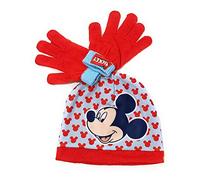 ARDITEX WD13242 Set de Guantes mágicos y Gorro de poliéster de Disney-Mickey