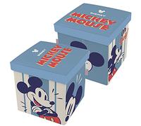 ARDITEX WD14433 Asiento de tela plegable de 30 x 30 x 30 cm de Disney-Mickey