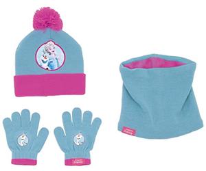 ARDITEX WD14726 Set de Guantes mágicos, Gorro y Buff de Punto de Disney-Frozen