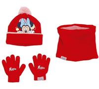 ARDITEX WD14738 Set de Guantes mágicos, Gorro y Buff de Punto de Disney-Minnie