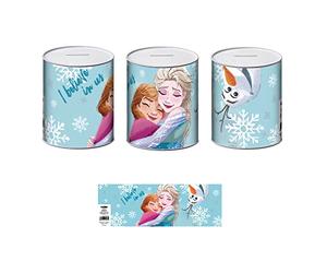 ARDITEX WD15603 Hucha de Metal de 10x10x12 cm. de Disney-Frozen