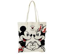ARDITEX WD16218 Bolsa tipo Shopping de Algodón con asa de 37X41cm de DISNEY-Minnie