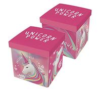 ARDITEX ZK50906 Asiento Guardatodo Textil Plegable de 30x30x30cm de ZASKA-Unicornio