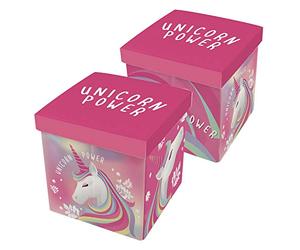 ARDITEX ZK50906 Asiento Guardatodo Textil Plegable de 30x30x30cm de ZASKA-Unicornio