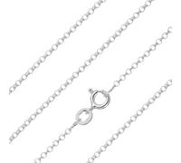 ARDU - Collar de cadena Belcher de plata de ley 925, cadena fina de 1,25 mm de 40,6 a 71,1 cm, collar de plata para mujeres y hombres, ligero, hipoalergénico e ideal para usar en capas o colgantes, 18