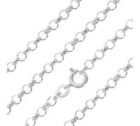 ARDU - Collar de cadena Belcher de plata de ley 925, cadena fina de 3,3 mm de 40,6 a 71,1 cm, collar de plata para mujeres y hombres, ligero, hipoalergénico e ideal para usar en capas o colgantes, 18