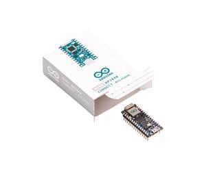 Arduino Nano RP2040 Connect with Headers [ABX00053] Microcontrolador de Doble núcleo con Wi-Fi, Bluetooth 5.0, sensores 3D y Conectores de Pines completos para proyectos de IoT y Edge Computing