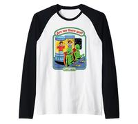Are We There Yet Alien UFO Retro Vintage Funny Adult Humor Camiseta Manga Raglan