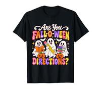 Are You Fall O Ween Directions Funny Halloween Teacher Ghost Camiseta