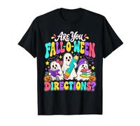 Are You Fall O Ween Directions Funny Halloween Teacher Ghost Camiseta