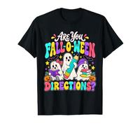 Are You Fall O Ween Directions Funny Halloween Teacher Ghost Camiseta gráfica económica