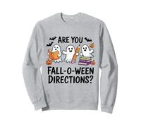 Are You Fall O Ween Directions, Profesor Retro Fantasma de Halloween Sudadera