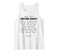Are You Rapture Ready - Revelation 1:7 Return of Jesus Quote Camiseta sin Mangas