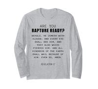 Are You Rapture Ready - Revelation 1:7 Return of Jesus Quote Manga Larga