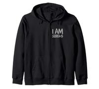 Are You Serious Funny Text Quote Serious People I'm Serious Sudadera con Capucha