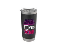 Are You Stressed Yes No Overthinking Puns Vaso térmico de acero inoxidable de doble pared