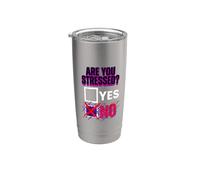 Are You Stressed Yes No Overthinking Puns Vaso térmico de acero inoxidable de doble pared