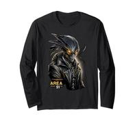 Área 51 Alien- Retro Nevada UFO & Sci-Fi Streetwear Graphic Manga Larga