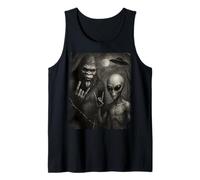 Área 51 Bigfoot Alien Friends Selfie Camiseta sin Mangas