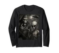 Área 51 Bigfoot Alien Friends Selfie Manga Larga