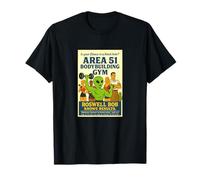 Área 51 Bodybuilding Gym Roswell Aliens 1950's Retro Poster Camiseta