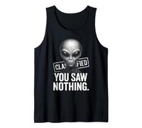 Área 51 Clasificado Alien No Viste Nada Camiseta sin Mangas
