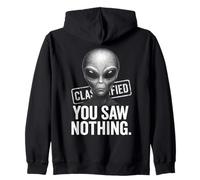 Área 51 Clasificado Alien No Viste Nada Sudadera con Capucha