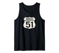 Área 51 Diseño de señal de tráfico Camiseta sin Mangas