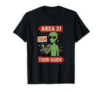 Área 51 Guía turística Alien UFO Espacio Humor Gráfico Camiseta
