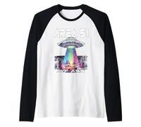 Area 51 MI Culo Extraterrestres Divertidos y OVNI tuvieron Suficiente de Estudios Camiseta Manga Raglan