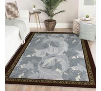 Area Alfombra 180x240 William Morris Acanthus Leaf Estampado Lavable Alfombrilla Vintage Soft Boho Antideslizante Tapete Indoor Floor Resistente Manchas for Dormitorio Farmhouse habitacion