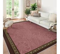 Area Alfombra 200x300 William Morris Lavable Alfombrilla Large Resistente a Manchas Burgundy Rose Tapete for Salon Dormitorio Comedor Vintage Arts and Crafts Floral Farmhouse Elegant Cottage Decor