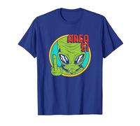 Área Extranjero 51 OVNI Extraterrestre Nave Espacial Ciencia Ficción Camiseta, Hombre, Azul Real, S
