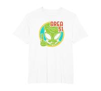 Área Extranjero 51 OVNI Extraterrestre Nave Espacial Ciencia Ficción Camiseta, Hombre Tallas Grandes, Blanco, 6X Alto