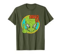 Área Extranjero 51 OVNI Extraterrestre Nave Espacial Ciencia Ficción Camiseta, Hombre, Verde Oliva, L